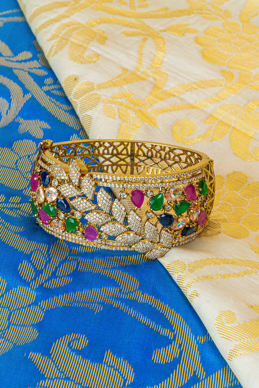 Multicolour CZ Antique Finish Bracelet