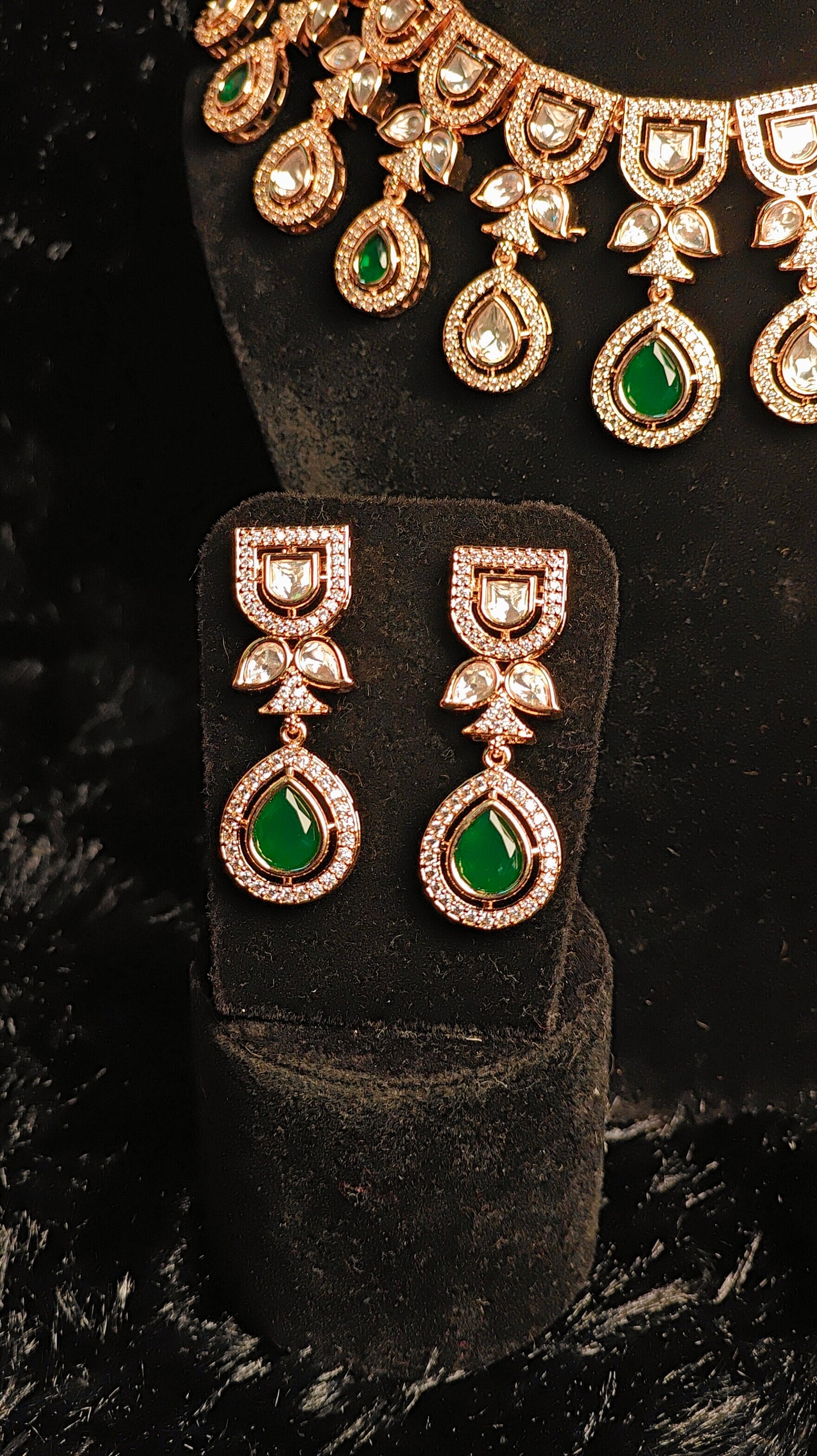 Parure Collier AD Vert Émeraude Royal