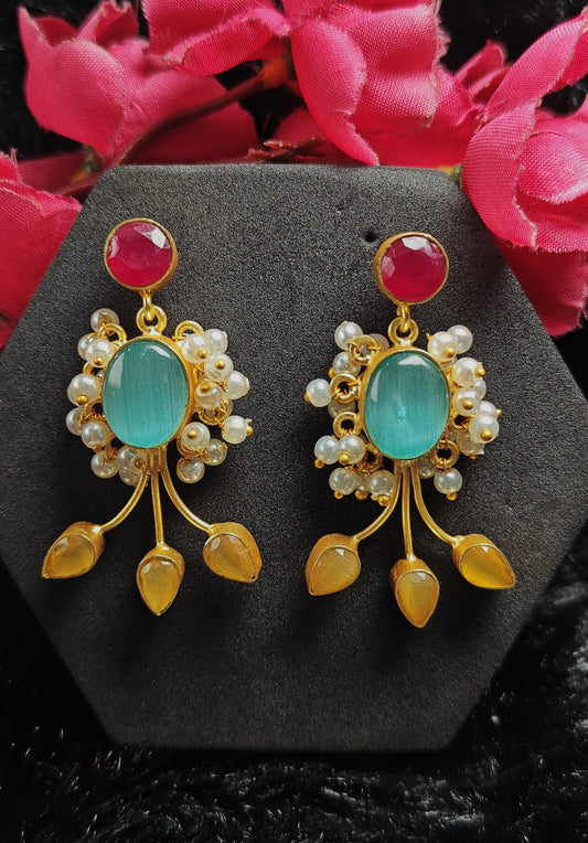 Celeste Pearl Drop Statement Earrings