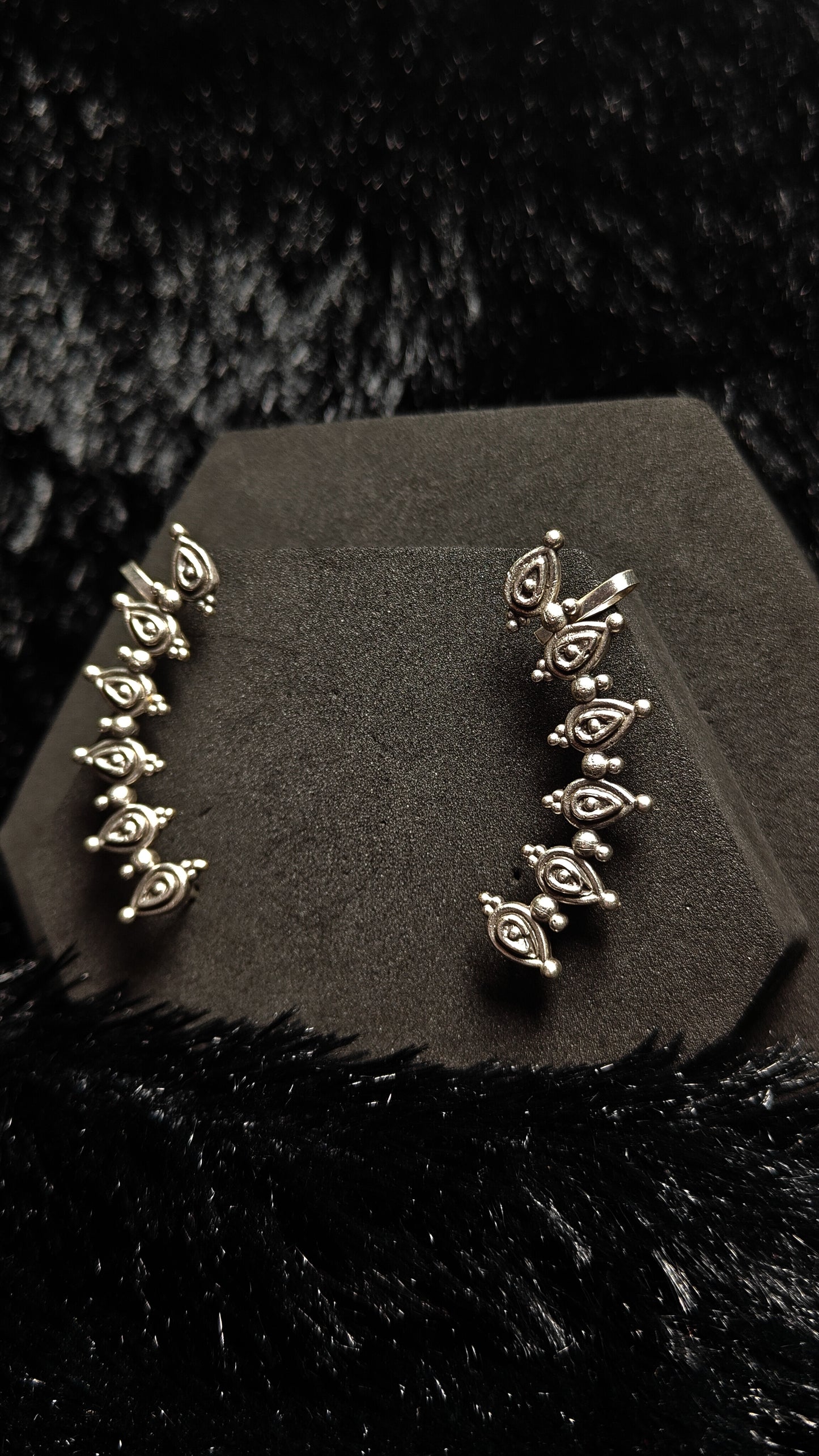 Oxidised Silver Ear Cuffs Earrings