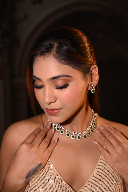 Green Stone Choker Set