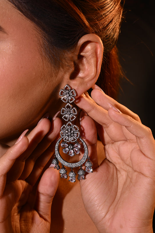 Luxury CZ Diamond Statement Earrings