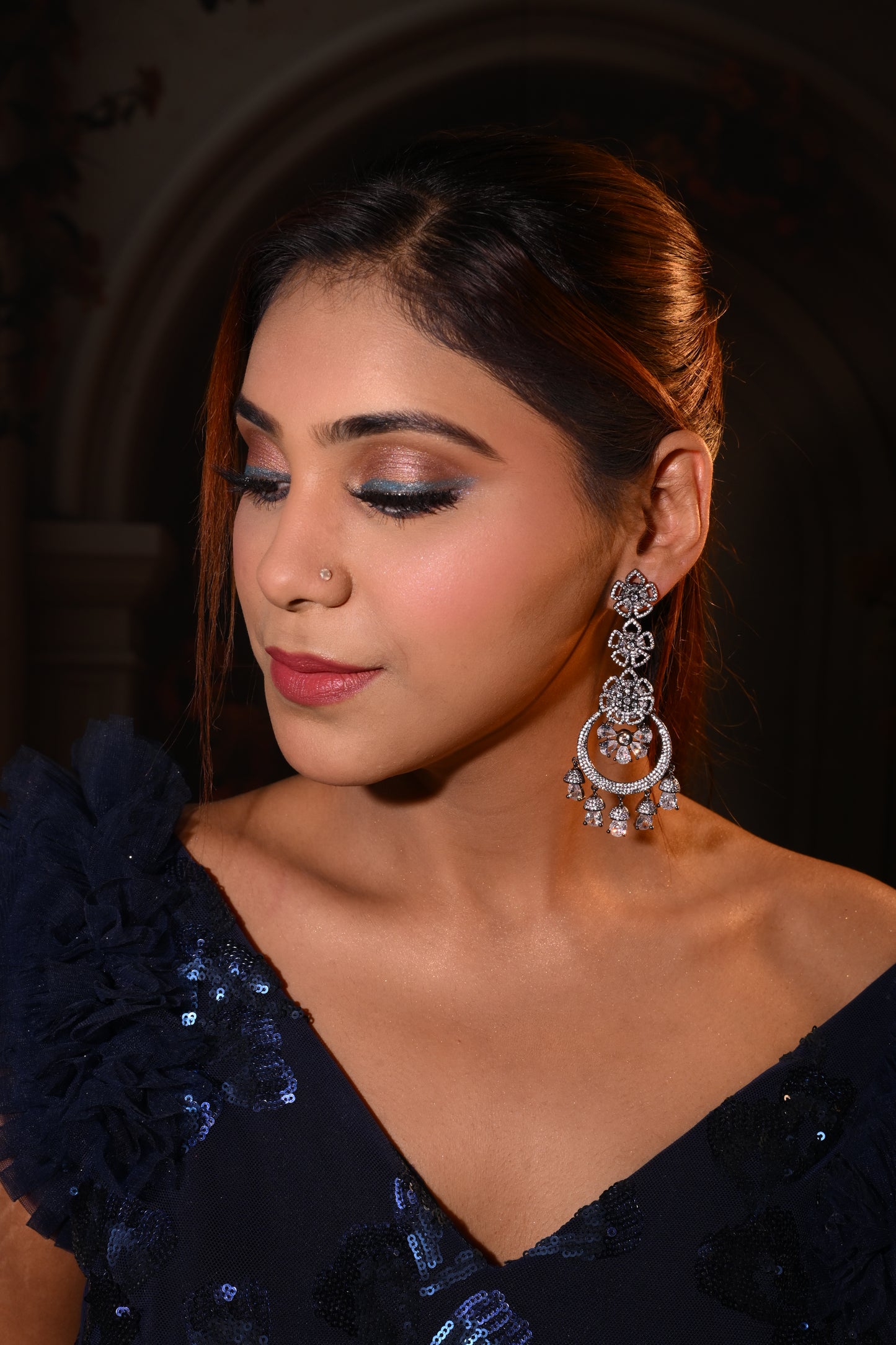 Luxury CZ Diamond Statement Earrings