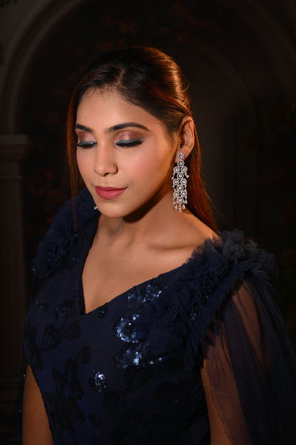 Elegant CZ Cascading Earrings