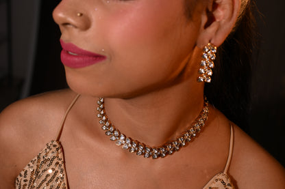 Kundan Choker Necklace and Earring Set