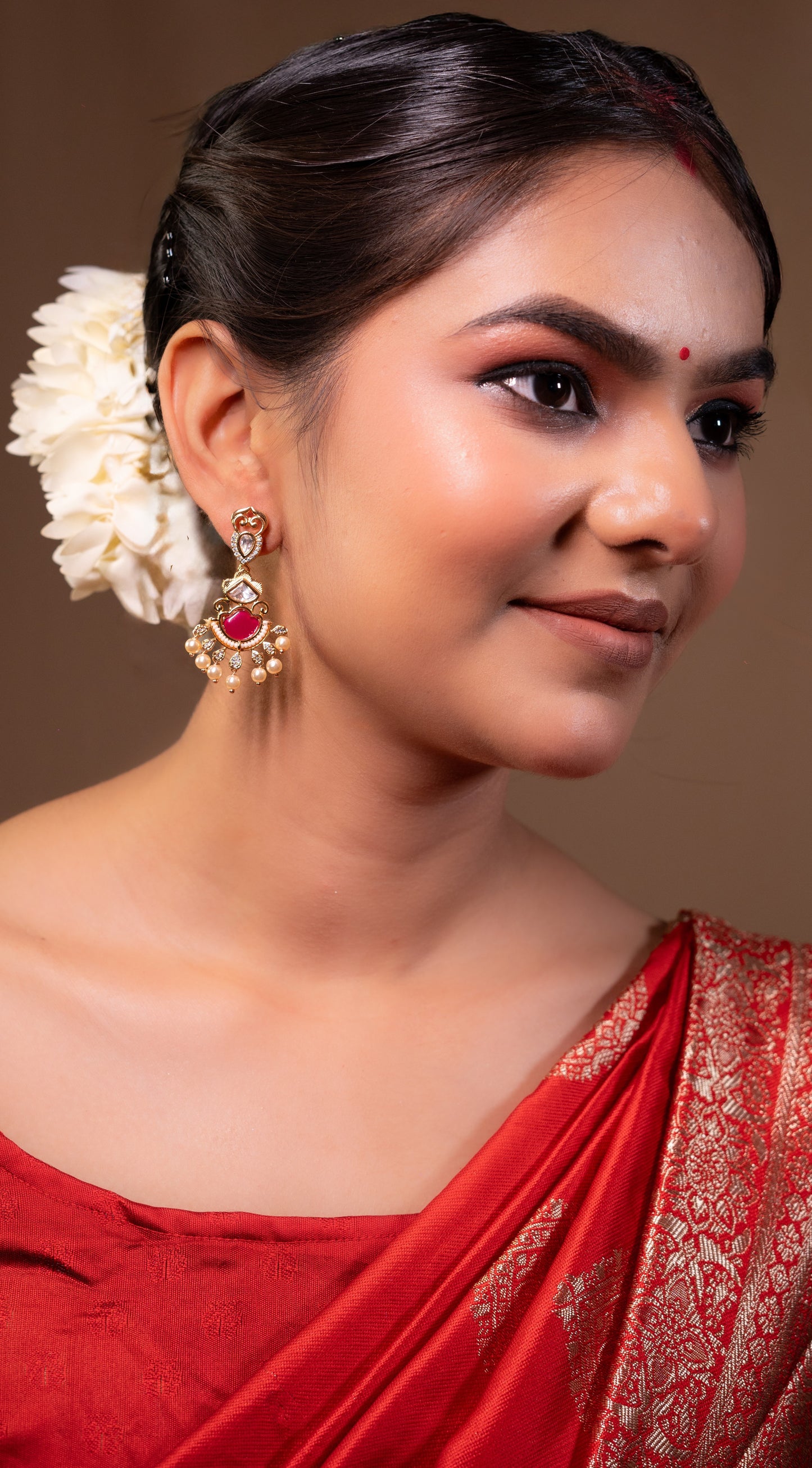 Ruby Meenakari Kundan Grace