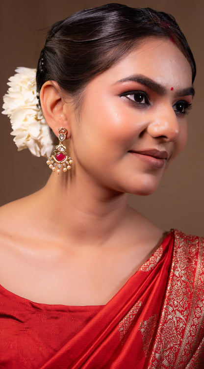 Ruby Meenakari Kundan Grace