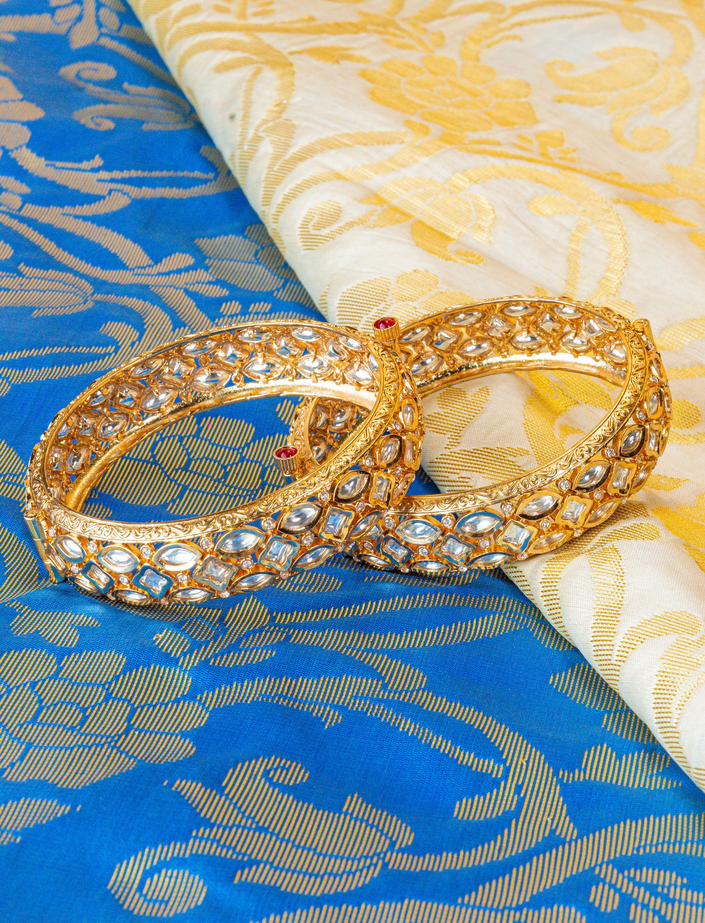 Timeless Kundan Gold-Plated Bangles