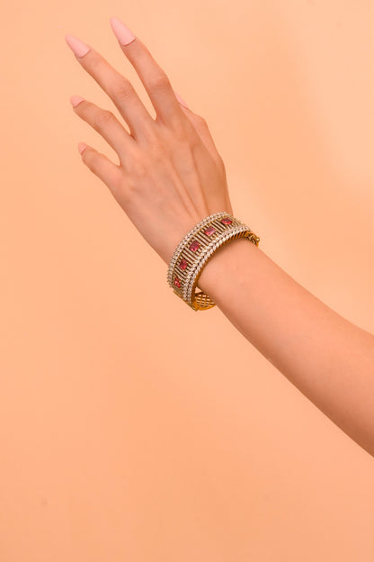 Ruby & White CZ Heritage Bracelet