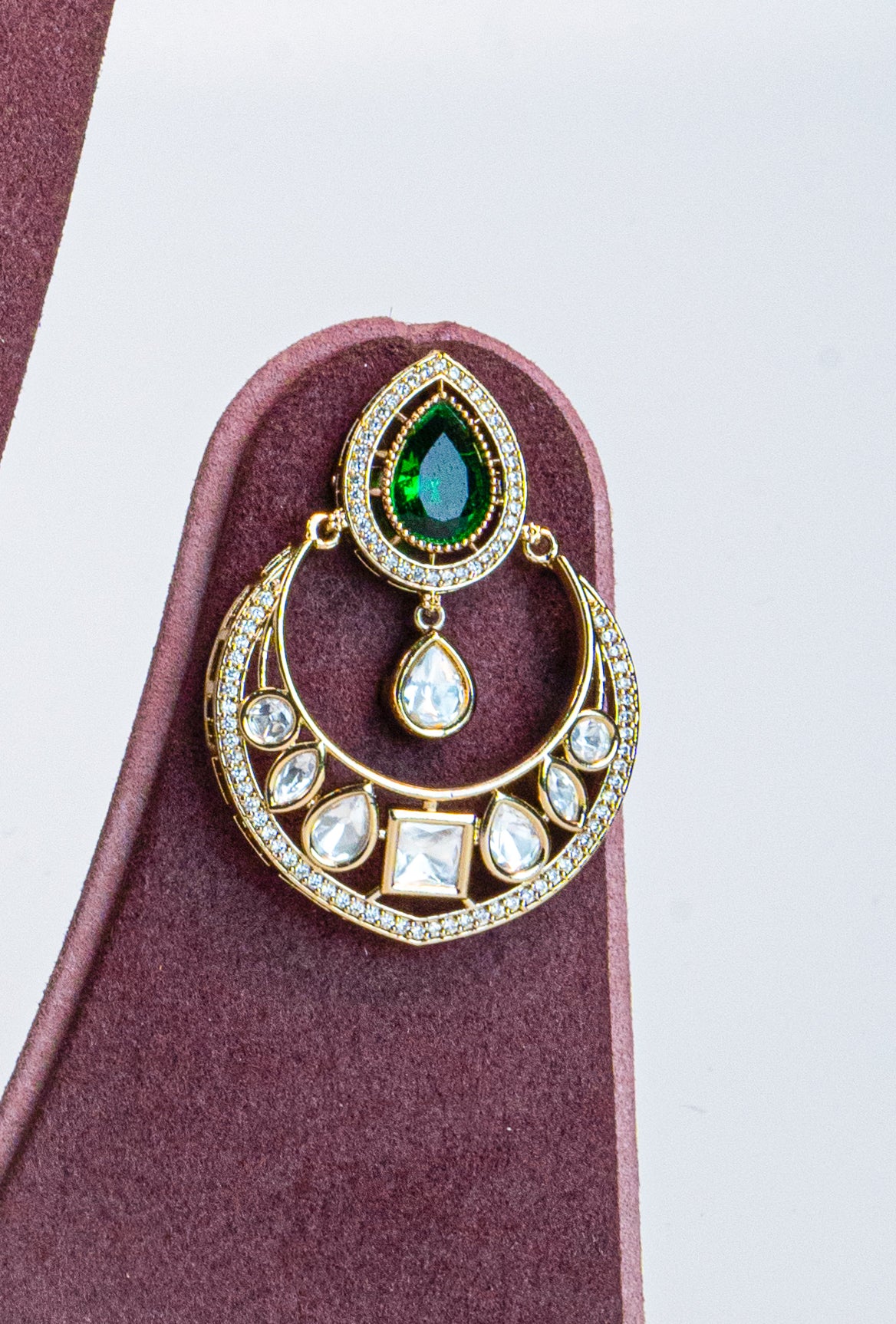 Antique Green CZ Kundan Choker
