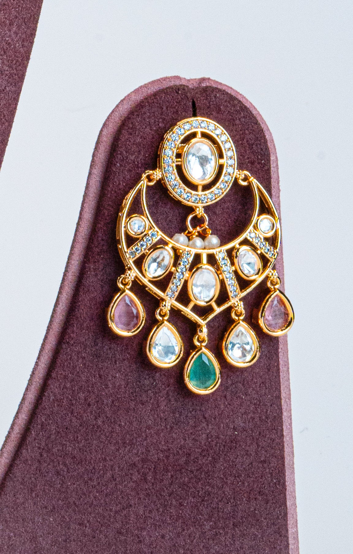 Multicolour CZ Kundan Necklace