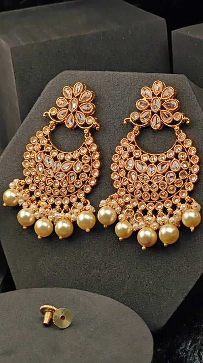 Heritage Kundan Pearl Jhumka Earrings