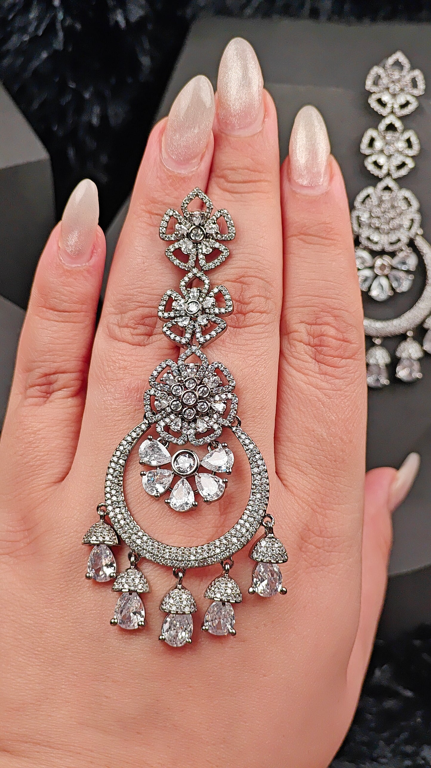 Luxury CZ Diamond Statement Earrings