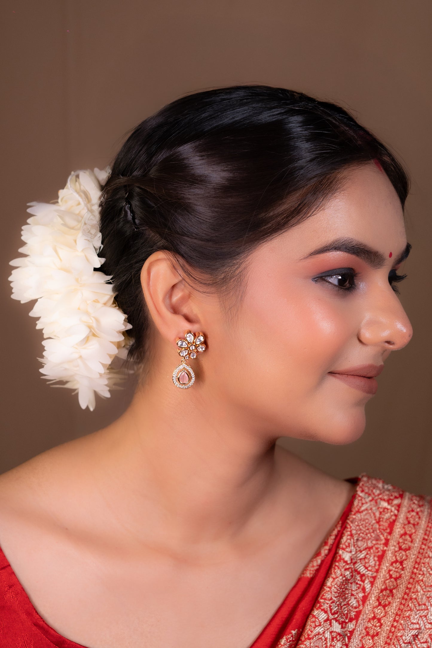 Blush Pink Kundan Charm Drops