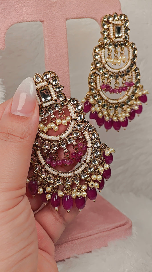 Kundan Chaandbali Earrings