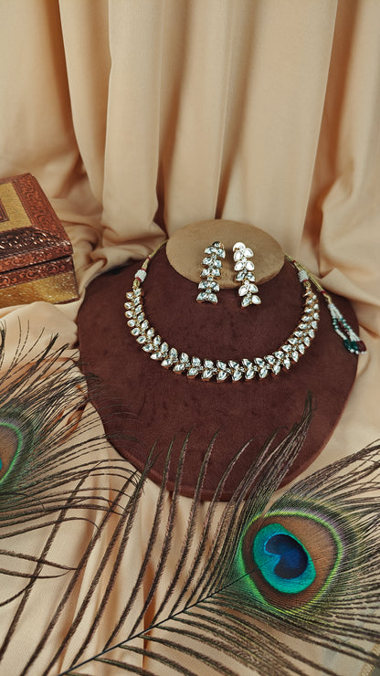 Kundan Choker Necklace and Earring Set