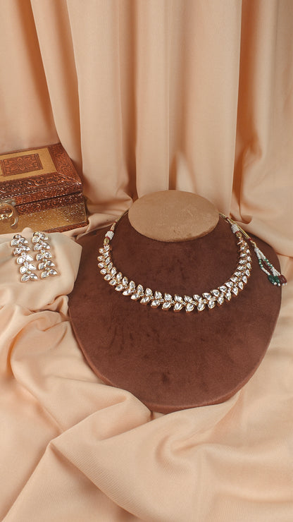 Kundan Choker Necklace and Earring Set