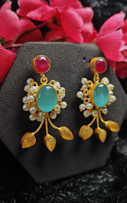 Celeste Pearl Drop Statement Earrings
