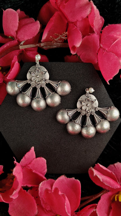 Vanya Antique Ball Drop Studs