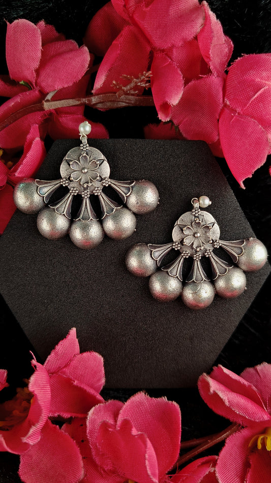 Vanya Antique Ball Drop Studs