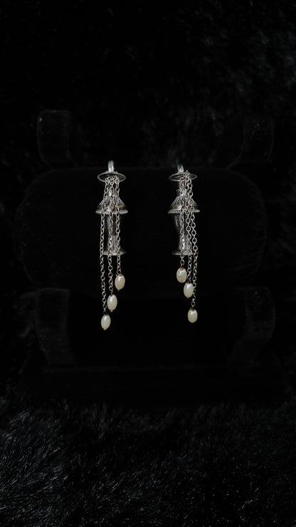 Noor-E-Phool Vase Chain Earrings