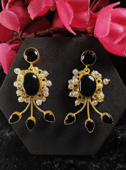 Celeste Pearl Drop Statement Earrings