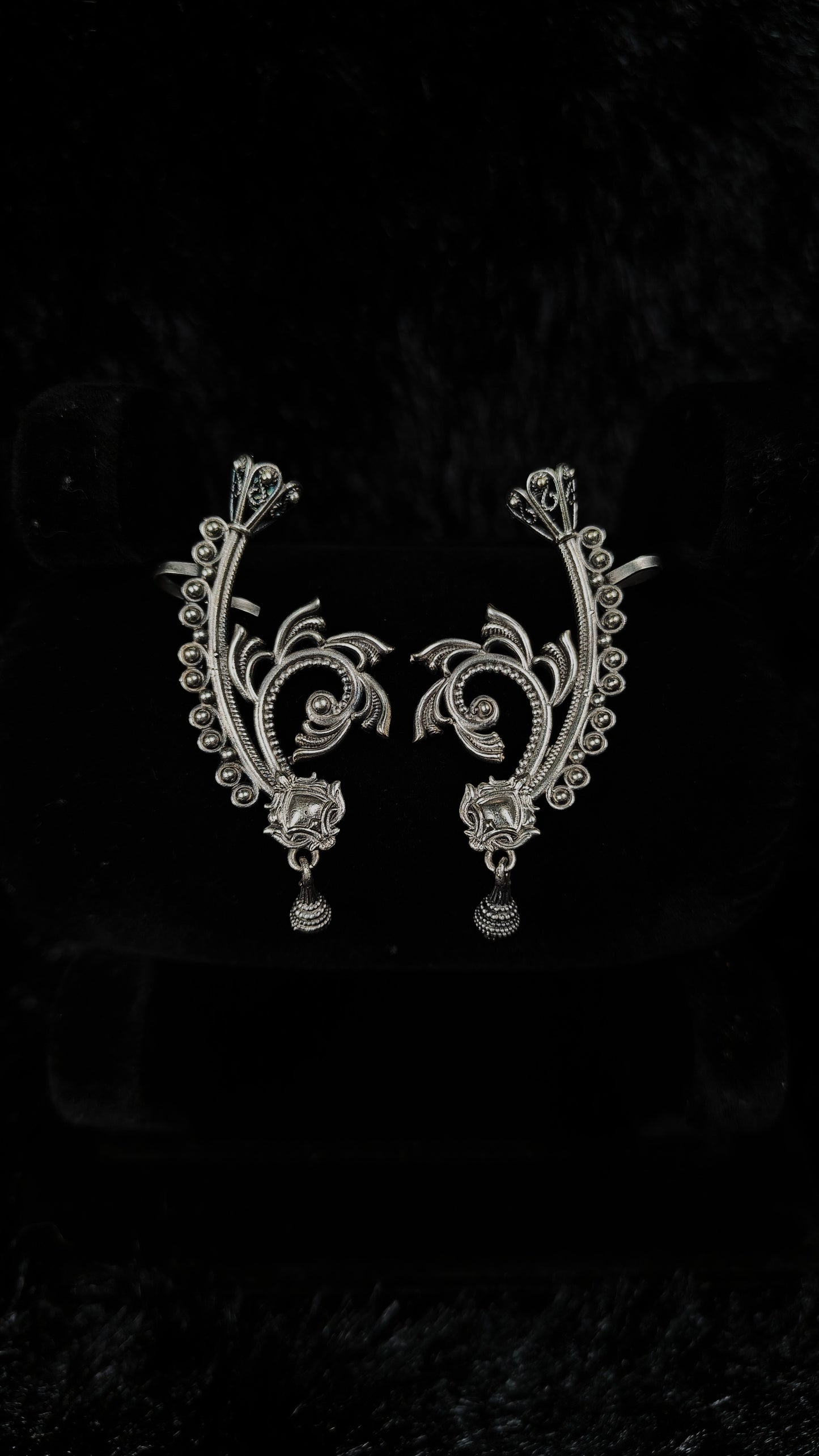 Tribal Flora Oxidised Ear Cuffs