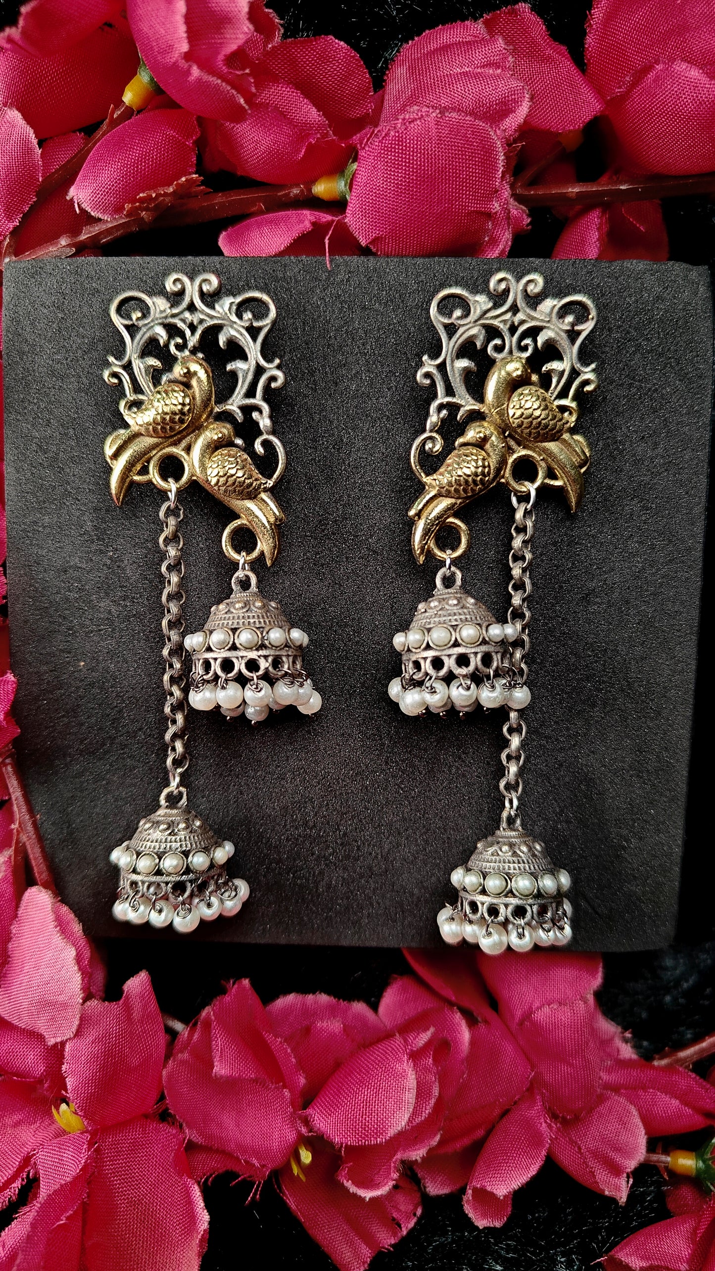 Regal Mayura Pearl Jhumkas