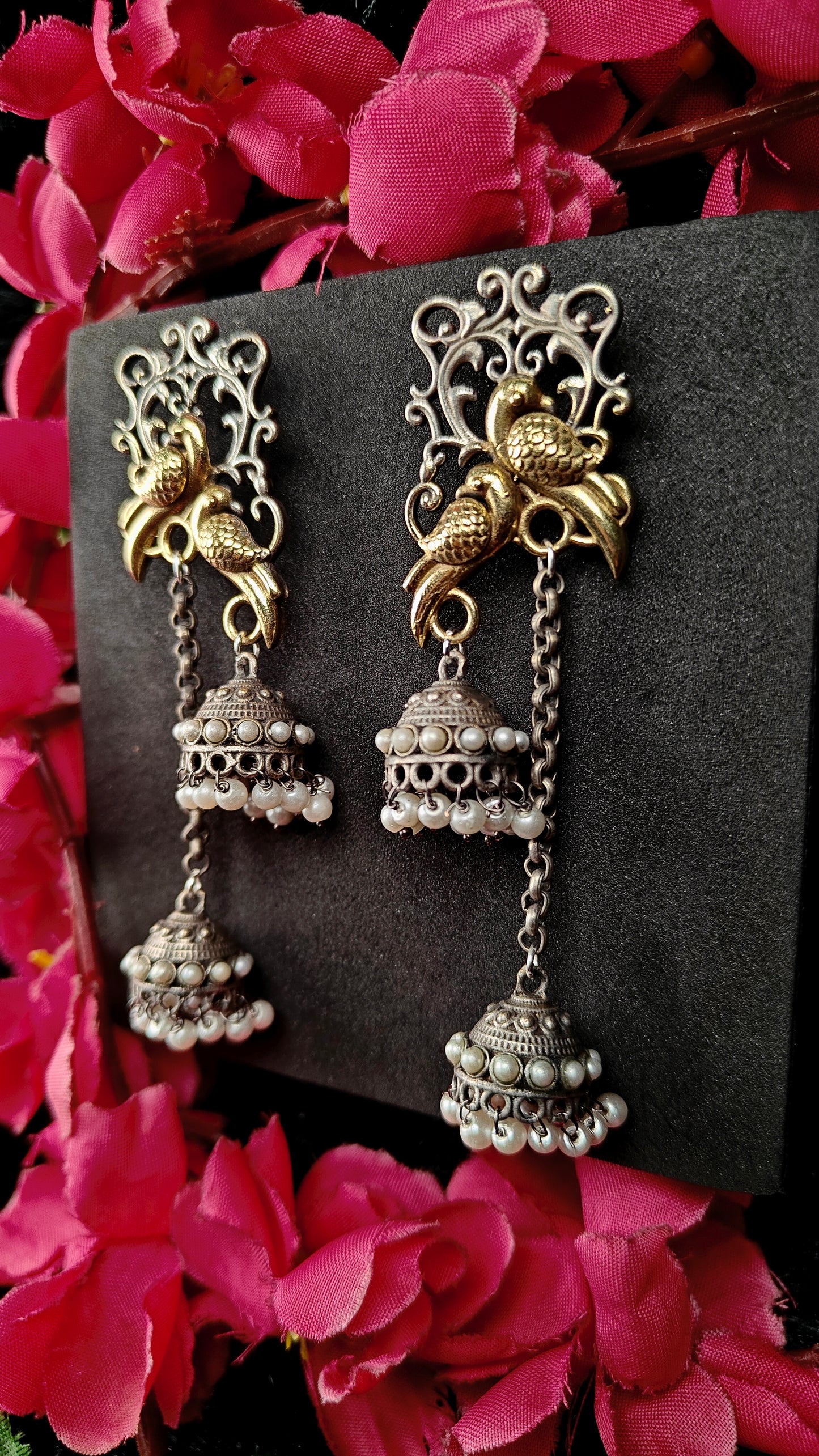 Regal Mayura Pearl Jhumkas