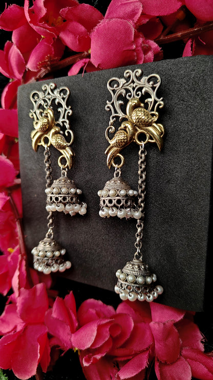 Regal Mayura Pearl Jhumkas
