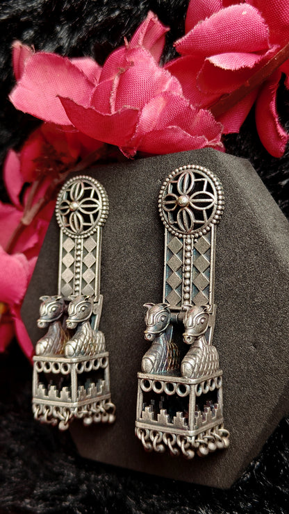 Nazaakat Tribal Pillar Charm Earrings