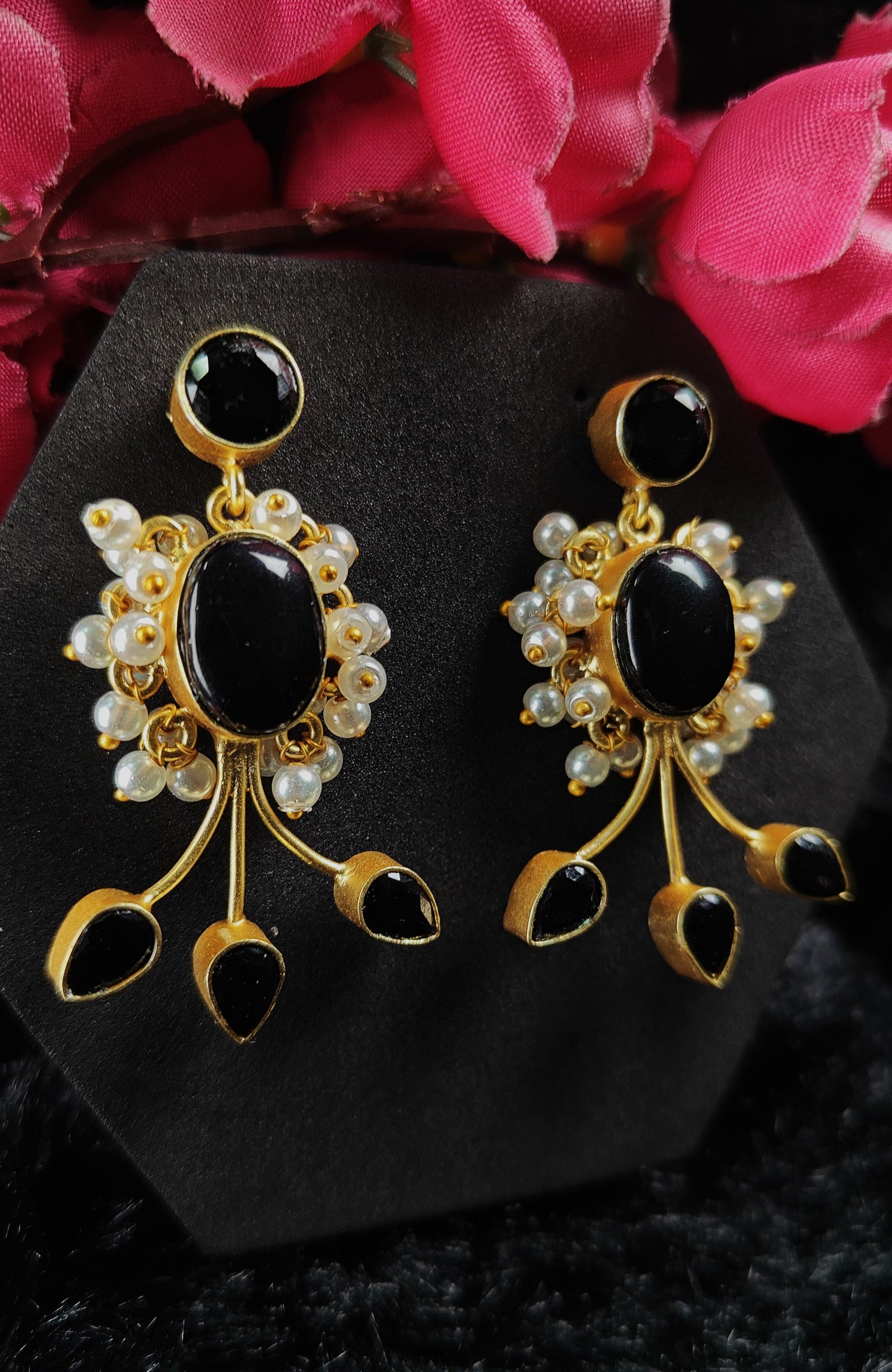 Celeste Pearl Drop Statement Earrings
