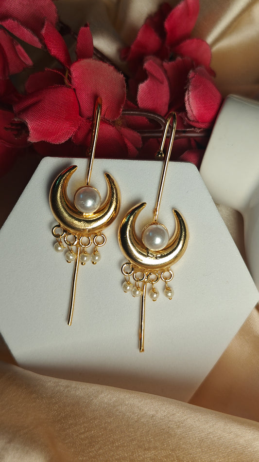 Crescent Pearl Ear Cuffs