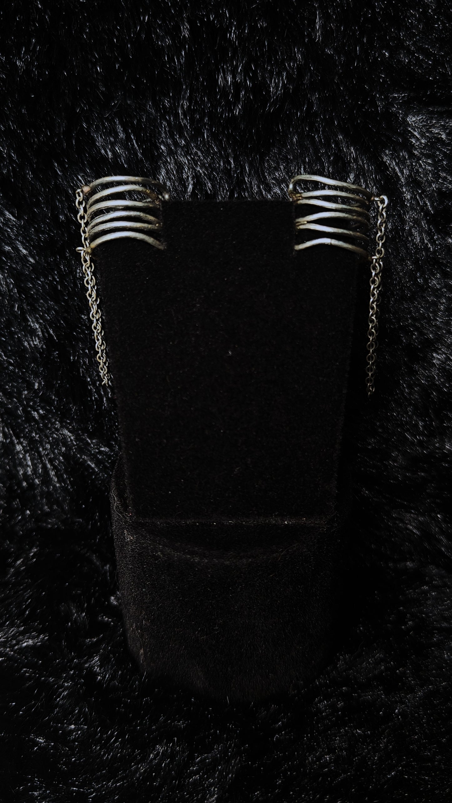 Silver Ear Cuff Chain Earrings