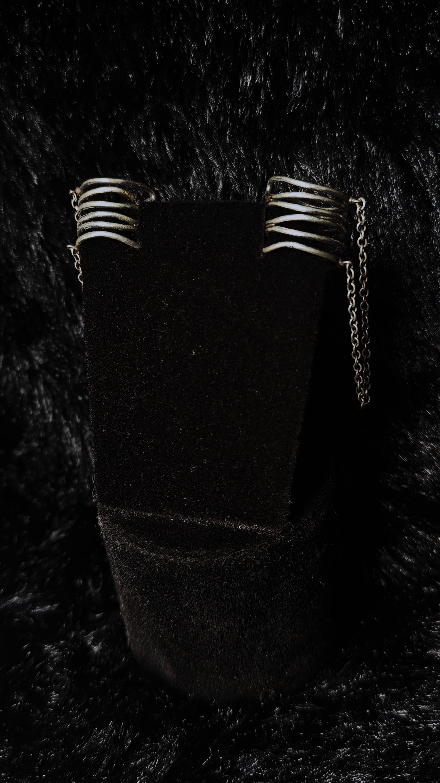 Silver Ear Cuff Chain Earrings