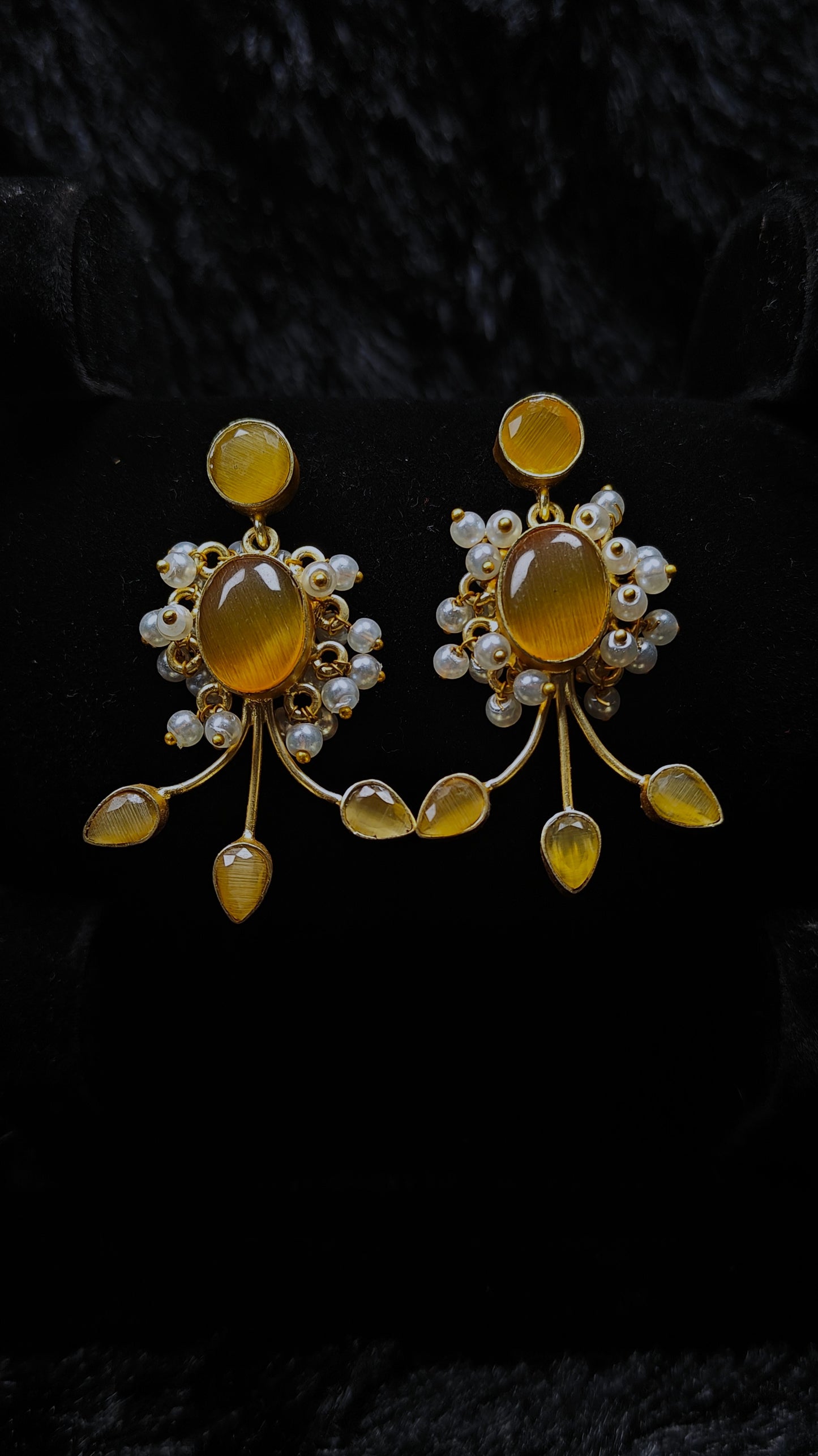 Celeste Pearl Drop Statement Earrings