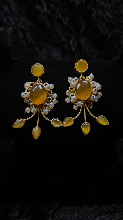 Celeste Pearl Drop Statement Earrings