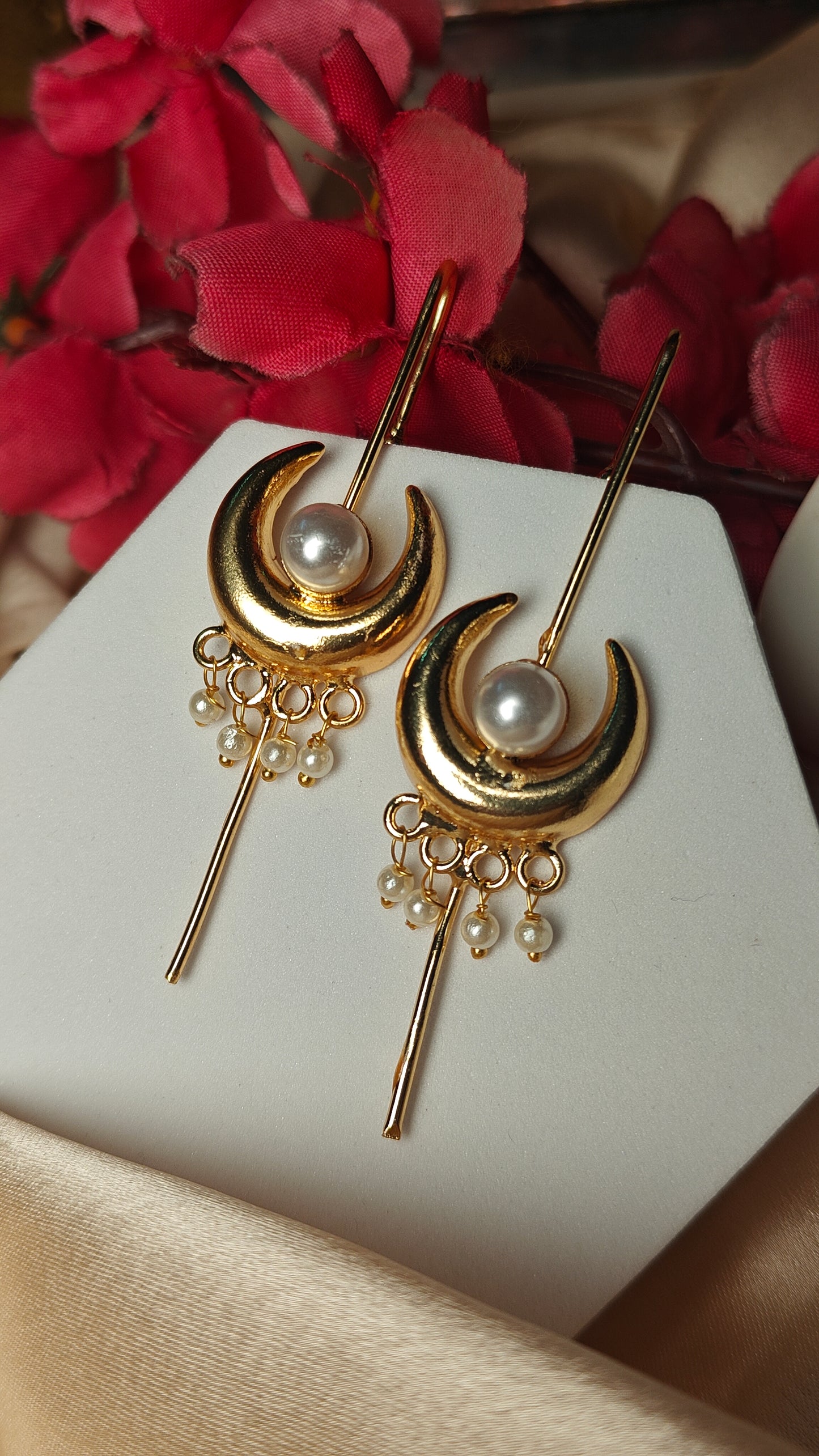 Crescent Pearl Ear Cuffs