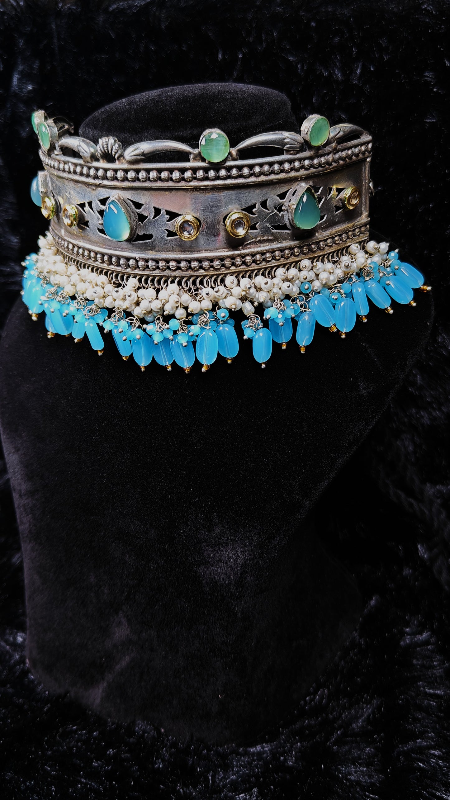 Turquoise Royale Oxidised Hasli