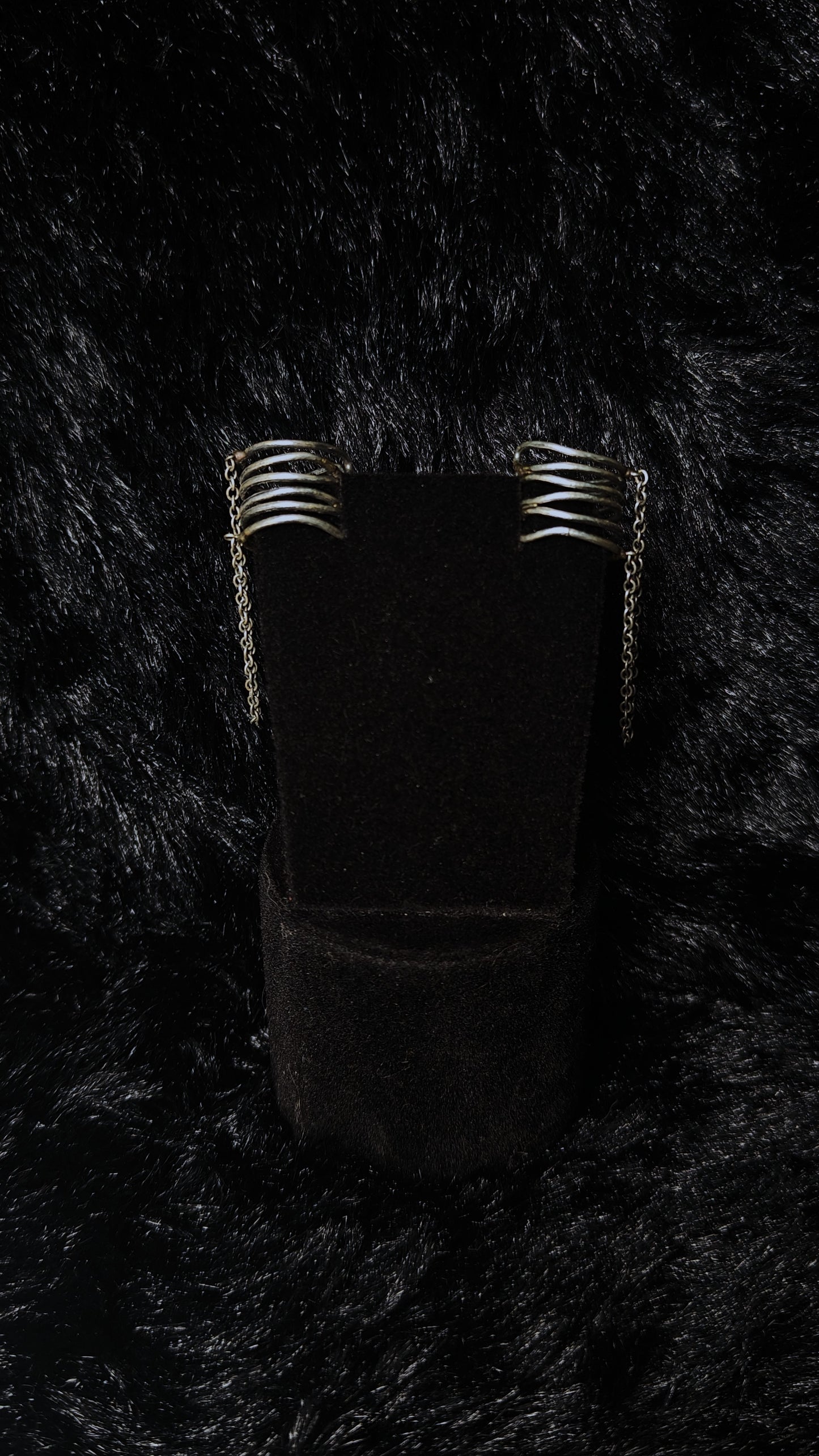 Silver Ear Cuff Chain Earrings