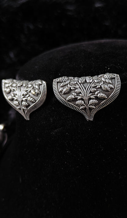 Tribal Engraved Oxidised Choker Set